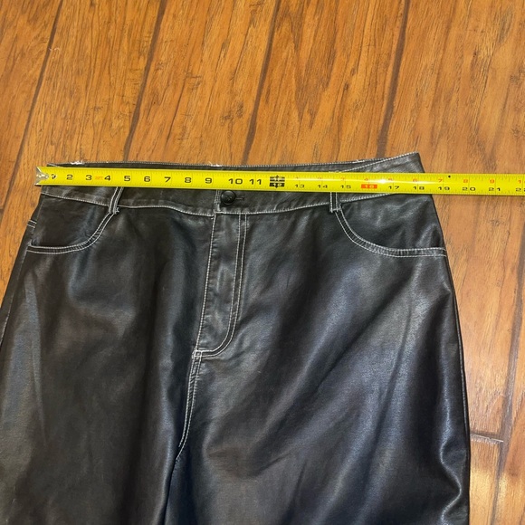 Fashion Nova Midtown convertible zip faux leather black wide leg pants NWT 2X - Picture 10 of 10